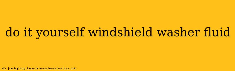 do it yourself windshield washer fluid
