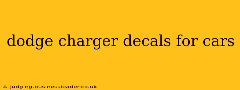 dodge charger decals for cars