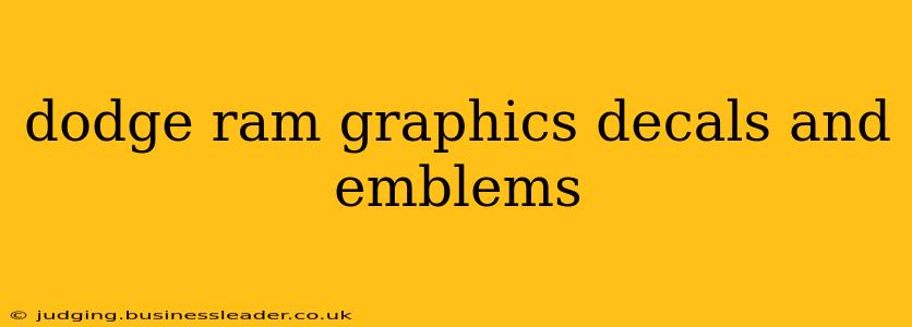 dodge ram graphics decals and emblems