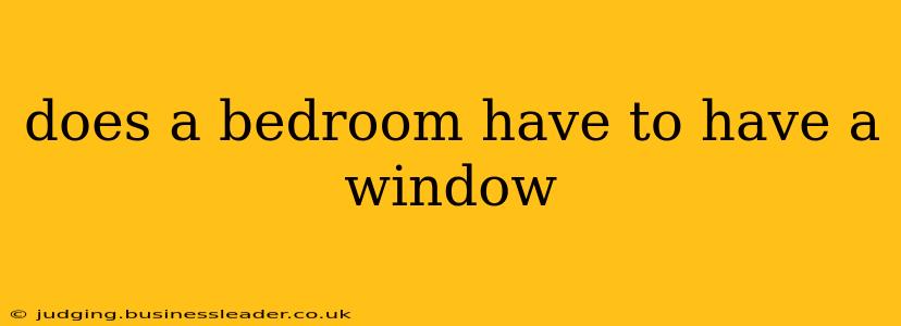 does a bedroom have to have a window
