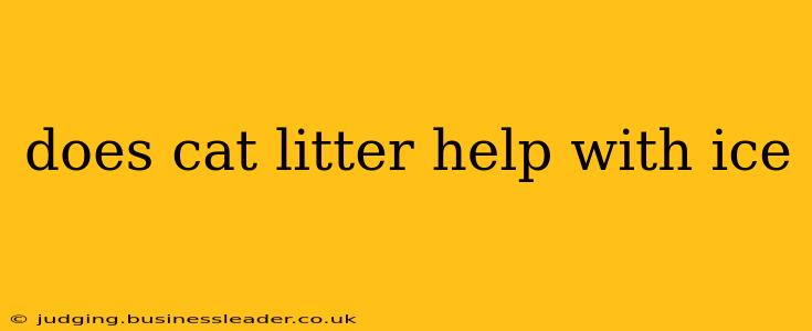 does cat litter help with ice