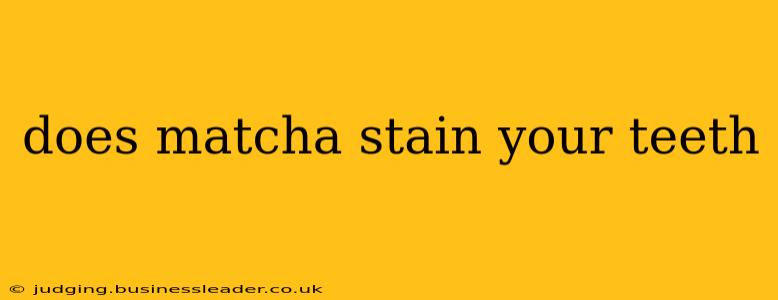 does matcha stain your teeth