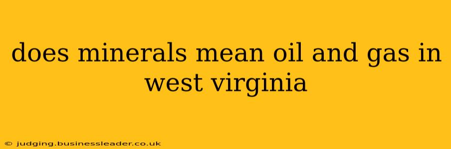 does minerals mean oil and gas in west virginia
