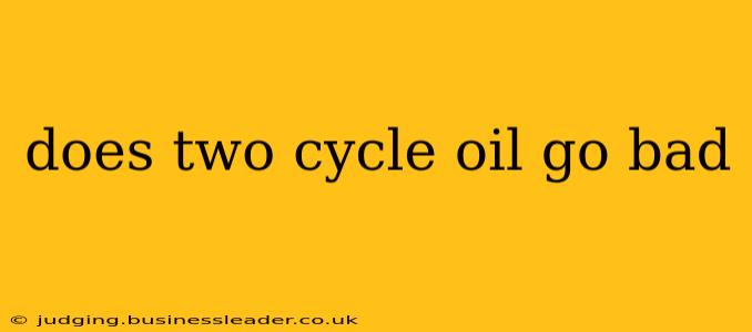 does two cycle oil go bad