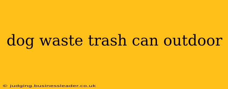 dog waste trash can outdoor