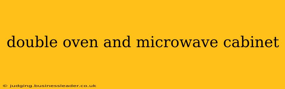 double oven and microwave cabinet