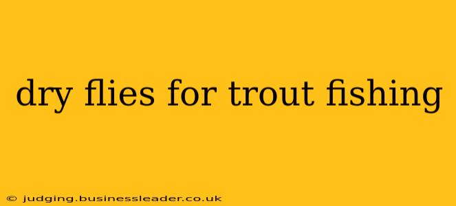 dry flies for trout fishing