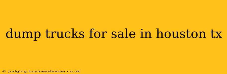 dump trucks for sale in houston tx
