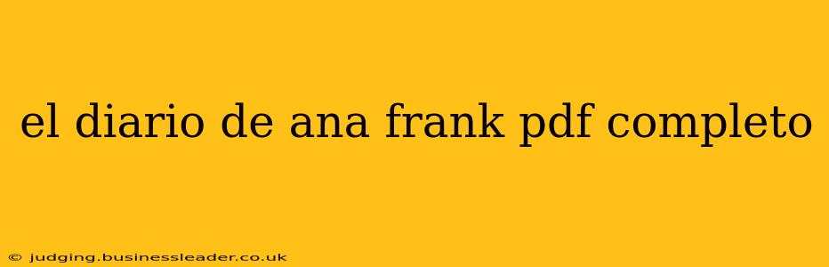 el diario de ana frank pdf completo