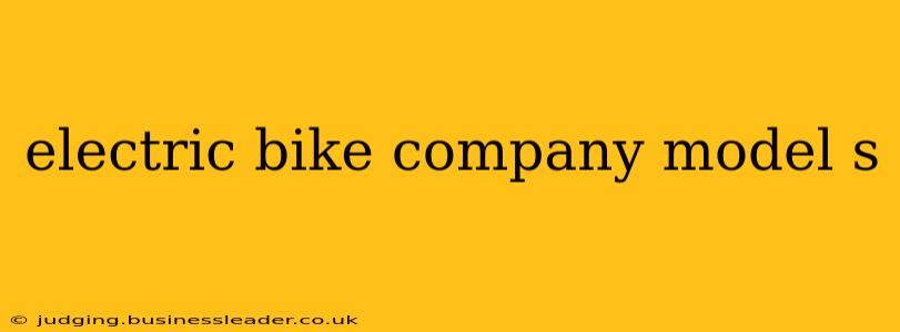 electric bike company model s