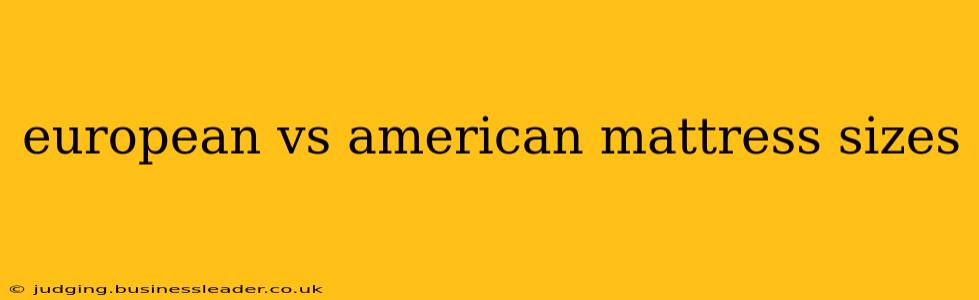 european vs american mattress sizes