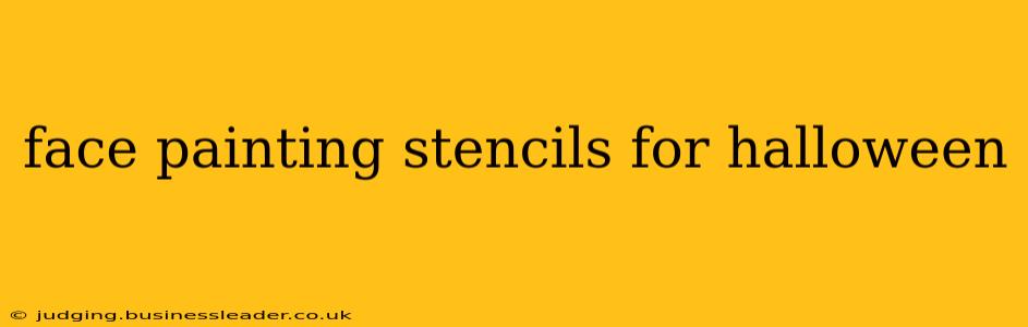 face painting stencils for halloween