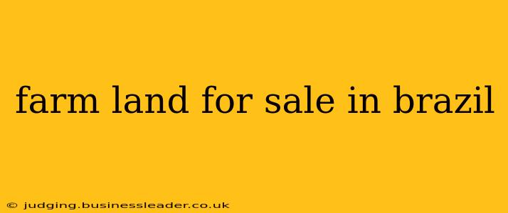 farm land for sale in brazil