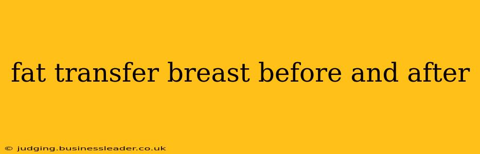 fat transfer breast before and after