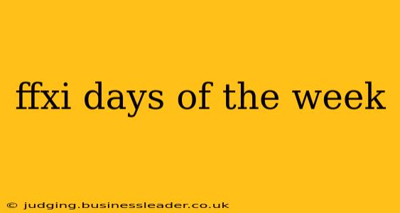 ffxi days of the week