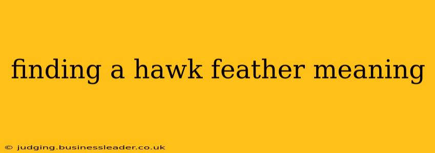 finding a hawk feather meaning