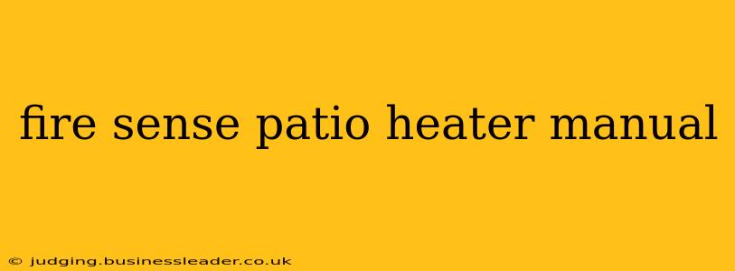 fire sense patio heater manual