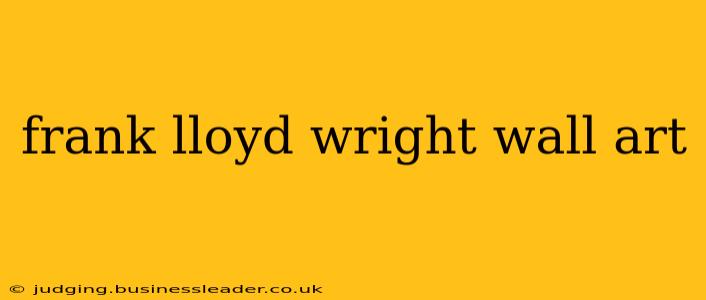 frank lloyd wright wall art