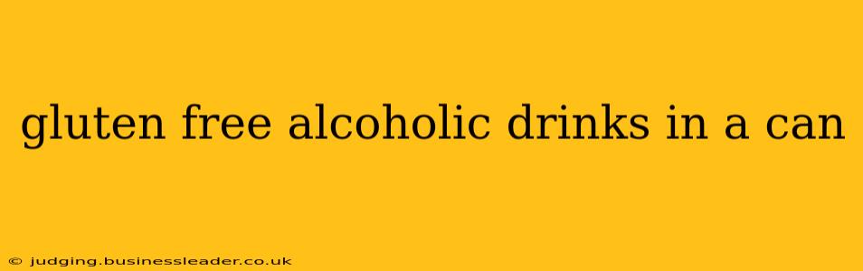 gluten free alcoholic drinks in a can