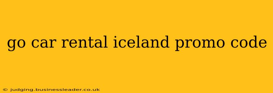 go car rental iceland promo code