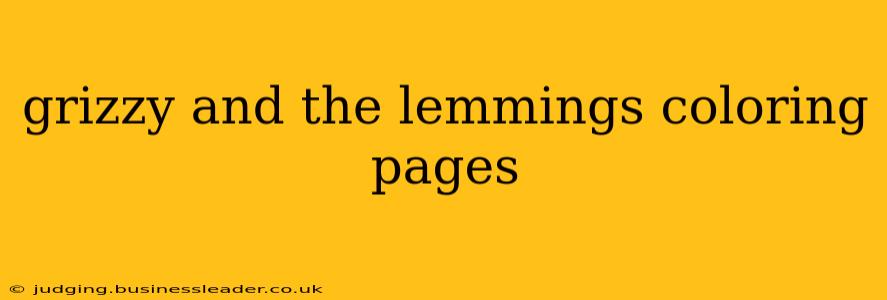 grizzy and the lemmings coloring pages