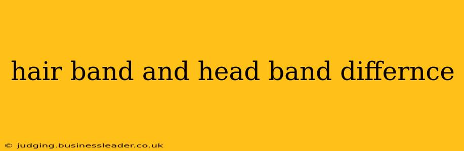 hair band and head band differnce