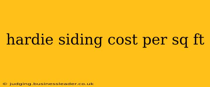 hardie siding cost per sq ft