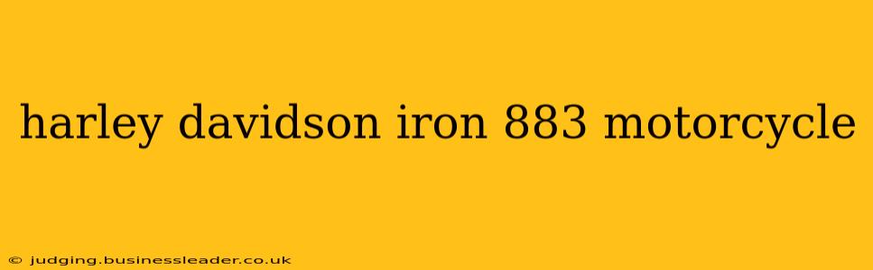 harley davidson iron 883 motorcycle