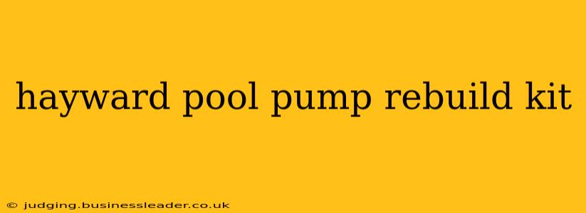 hayward pool pump rebuild kit