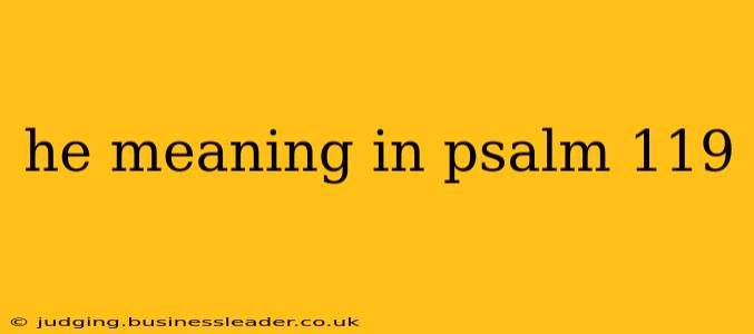 he meaning in psalm 119