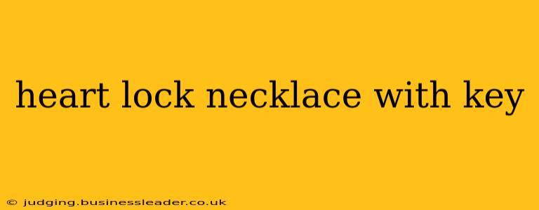 heart lock necklace with key