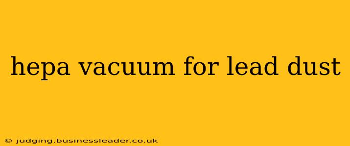 hepa vacuum for lead dust