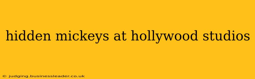hidden mickeys at hollywood studios