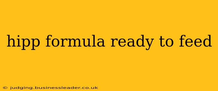 hipp formula ready to feed
