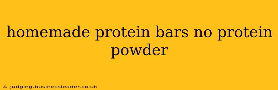 homemade protein bars no protein powder