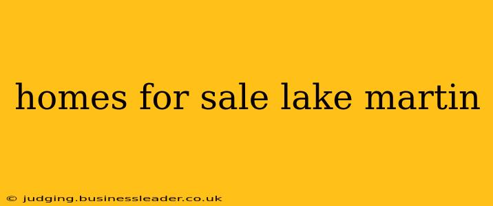 homes for sale lake martin