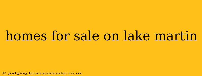 homes for sale on lake martin