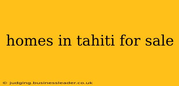 homes in tahiti for sale