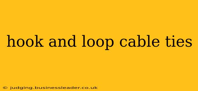 hook and loop cable ties