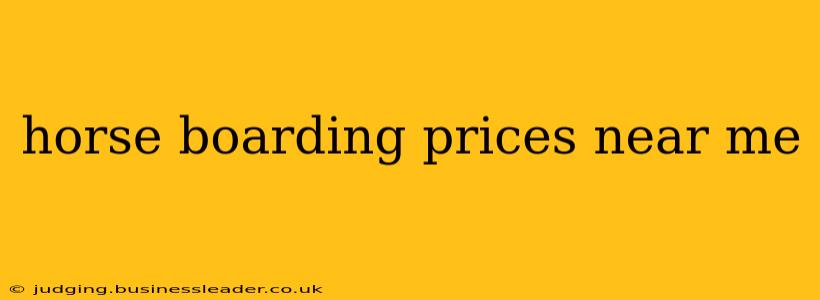 horse boarding prices near me