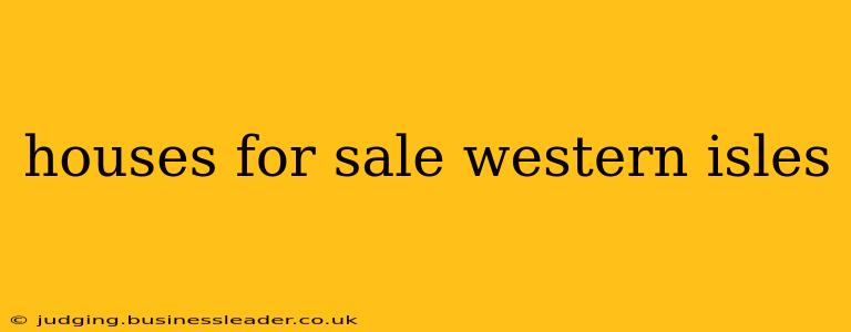 houses for sale western isles