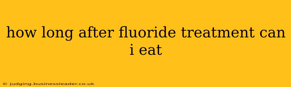 how long after fluoride treatment can i eat