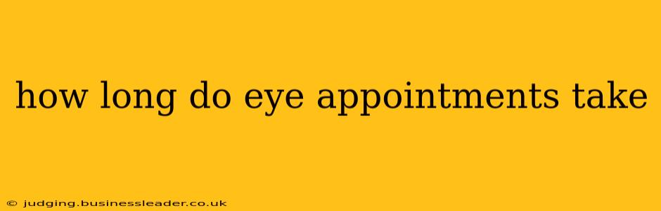 how long do eye appointments take