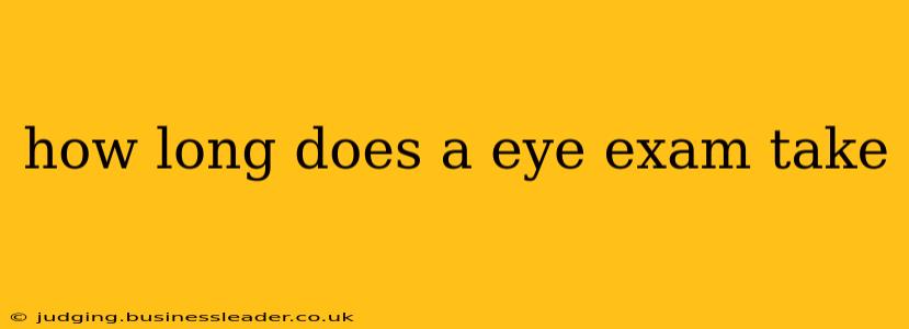 how long does a eye exam take