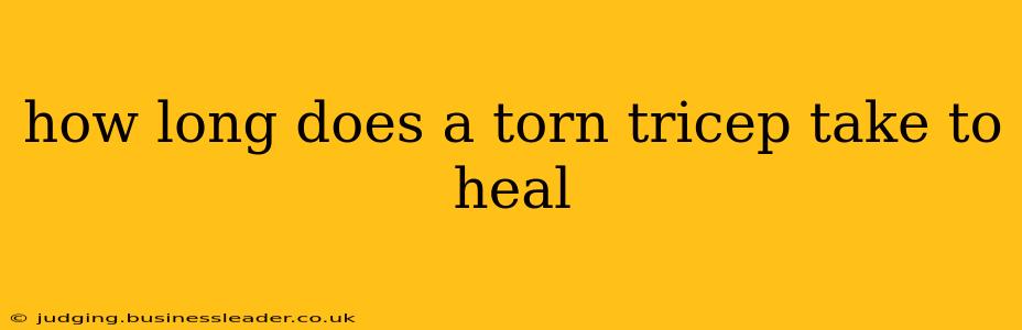 how long does a torn tricep take to heal