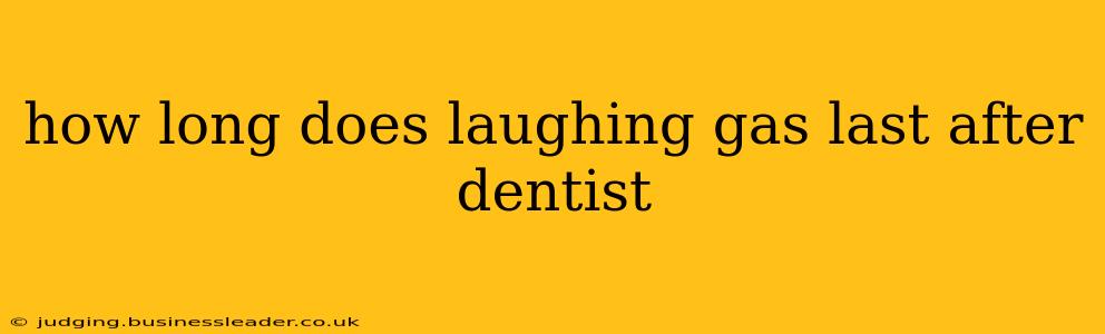 how long does laughing gas last after dentist