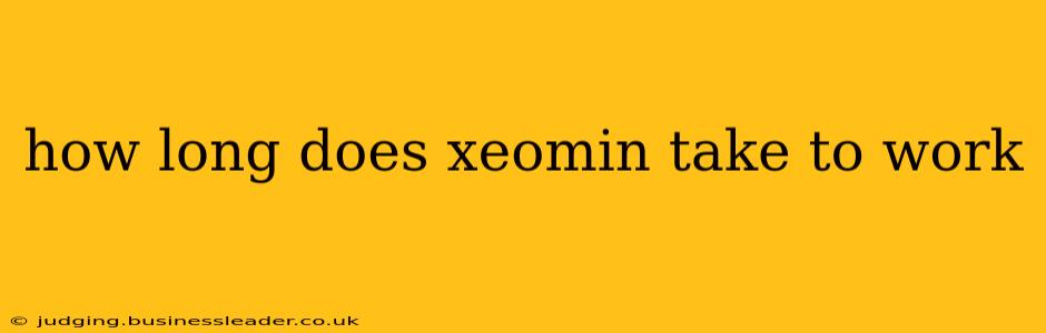how long does xeomin take to work