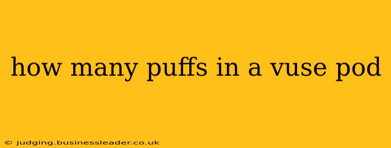 how many puffs in a vuse pod