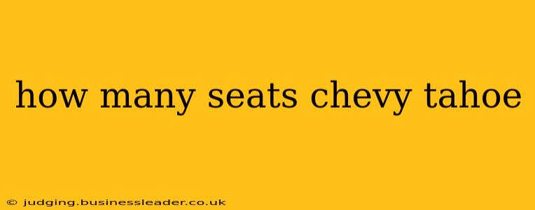 how many seats chevy tahoe