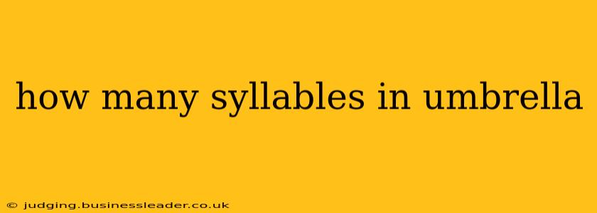 how many syllables in umbrella